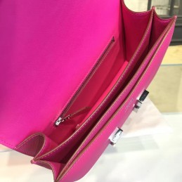 Replica Hermes Fuchsia Constance 24 Palladium Hardware Bag