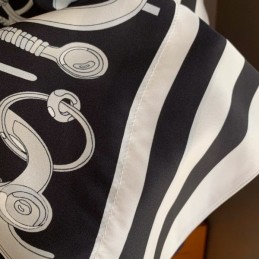 Replica Hermes Black White Striped Knit Sweater
