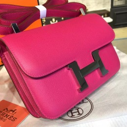 Replica Hermes Fuchsia Constance 24 Palladium Hardware Bag