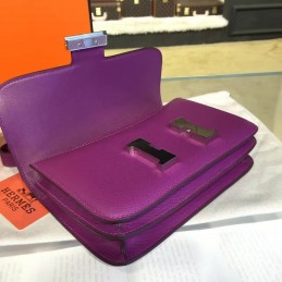 Replica Hermes Purple Constance 24 Palladium Hardware Bag