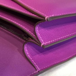 Replica Hermes Purple Constance 24 Palladium Hardware Bag
