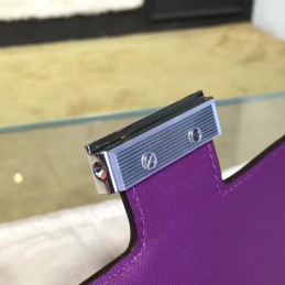 Replica Hermes Purple Constance 24 Palladium Hardware Bag