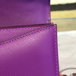 Replica Hermes Purple Constance 24 Palladium Hardware Bag