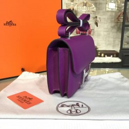 Replica Hermes Purple Constance 24 Palladium Hardware Bag