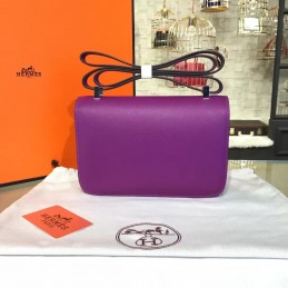 Replica Hermes Purple Constance 24 Palladium Hardware Bag