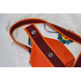 Replica Hermes Orange Trousse Bride Charm Bag