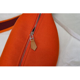 Replica Hermes Orange Trousse Bride Charm Bag