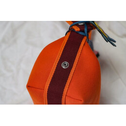 Replica Hermes Orange Trousse Bride Charm Bag