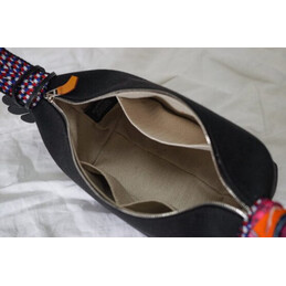 Replica Hermes Black Trousse Bride Pink Twilly Flower Charm Bag