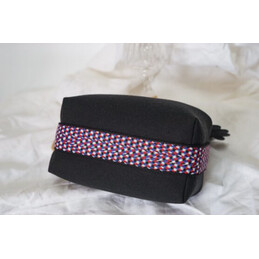 Replica Hermes Black Trousse Bride Pink Twilly Flower Charm Bag