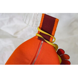 Replica Hermes Orange Trousse Bride Multicolor Charm Bag