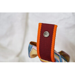 Replica Hermes Orange Trousse Bride Multicolor Charm Bag