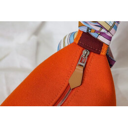 Replica Hermes Orange Trousse Bride Multicolor Charm Bag
