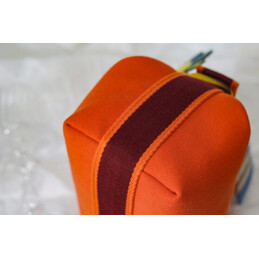 Replica Hermes Orange Trousse Bride Multicolor Charm Bag