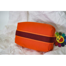 Replica Hermes Orange Trousse Bride Multicolor Charm Bag