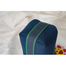 Replica Hermes Navy Blue Trousse Bride Red Flower Charm Bag