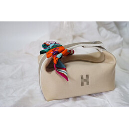 Replica Hermes Beige Trousse Bride Twilly Bag
