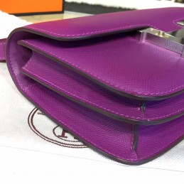 Replica Hermes Purple Constance 24 Palladium Hardware Bag