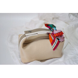 Replica Hermes Beige Trousse Bride Twilly Bag