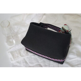 Replica Hermes Black Trousse Bride White Flower Charm Bag