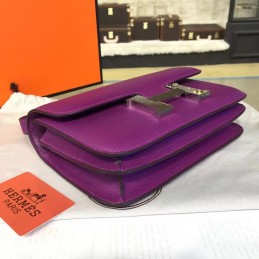 Replica Hermes Purple Constance 24 Palladium Hardware Bag