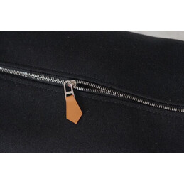 Replica Hermes Black Trousse Bride White Flower Charm Bag