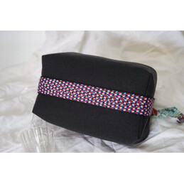 Replica Hermes Black Trousse Bride White Flower Charm Bag