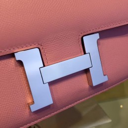 Replica Hermes Light Pink Constance 24 Palladium Hardware Bag