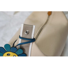 Replica Hermes Beige Trousse Bride Flower Charm Bag