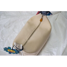 Replica Hermes Beige Trousse Bride Flower Charm Bag