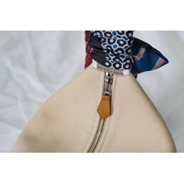 Replica Hermes Beige Trousse Bride Flower Charm Bag