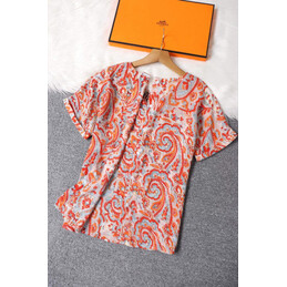 Replica Hermes Coral Print Shorts Set