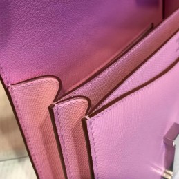 Replica Hermes Light Pink Constance 24 Palladium Hardware Bag