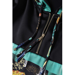 Replica Hermes Green Multicolor Print Dress