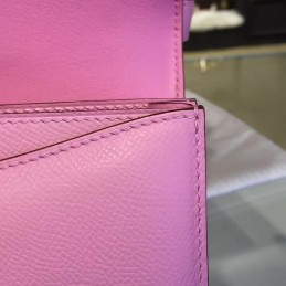 Replica Hermes Light Pink Constance 24 Palladium Hardware Bag