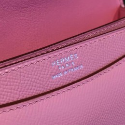 Replica Hermes Light Pink Constance 24 Palladium Hardware Bag