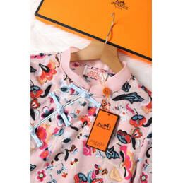 Replica Hermes Pink Horse Print Dress