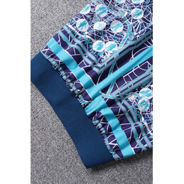 Replica Hermes Blue Scarf Print Sleeveless Shirt