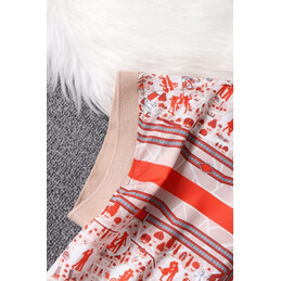 Replica Hermes Red Scarf Print Shirt