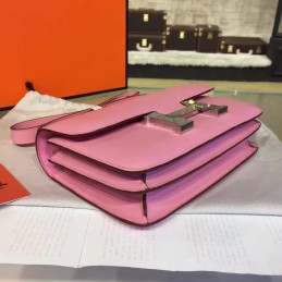 Replica Hermes Light Pink Constance 24 Palladium Hardware Bag