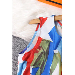 Replica Hermes Multicolor Scarf Print Dress