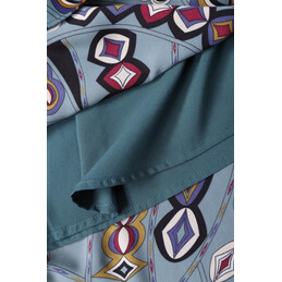 Replica Hermes Black Multicolor Print Dress