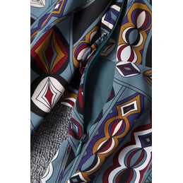 Replica Hermes Black Multicolor Print Dress