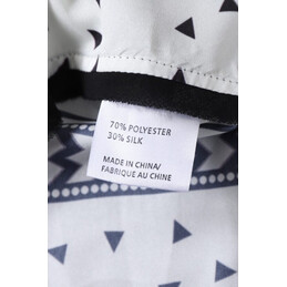 Replica Hermes White and Black Triangle Print Shirt