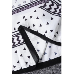 Replica Hermes White and Black Triangle Print Shirt