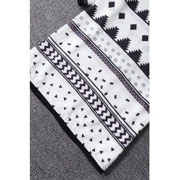 Replica Hermes White and Black Triangle Print Shirt