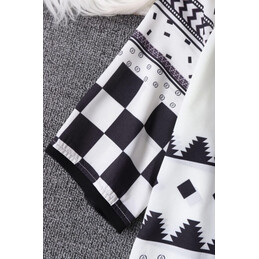 Replica Hermes White and Black Triangle Print Shirt