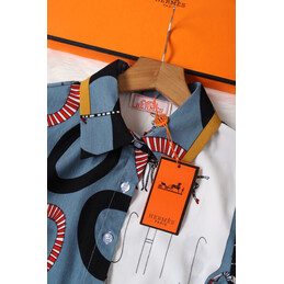 Replica Hermes White Multicolor Scarf Panel Dress