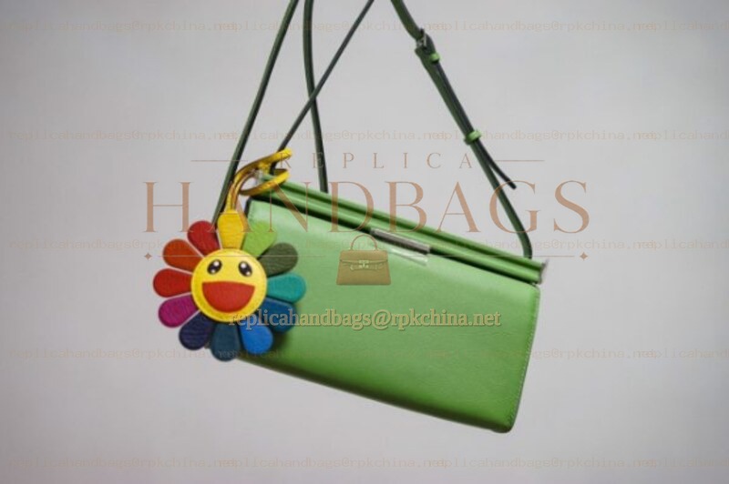Replica Hermes Green Clic H 21 Flower Charm Bag
