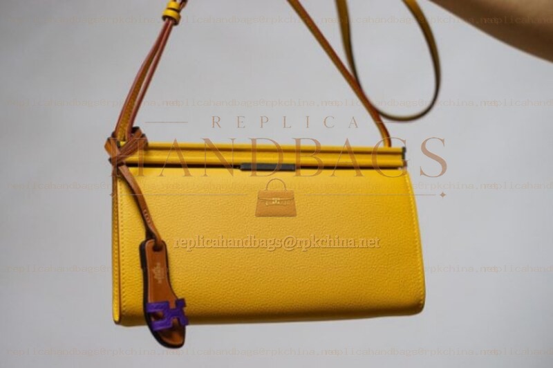 Replica Hermes Yellow Clic H 21 Charm Bag